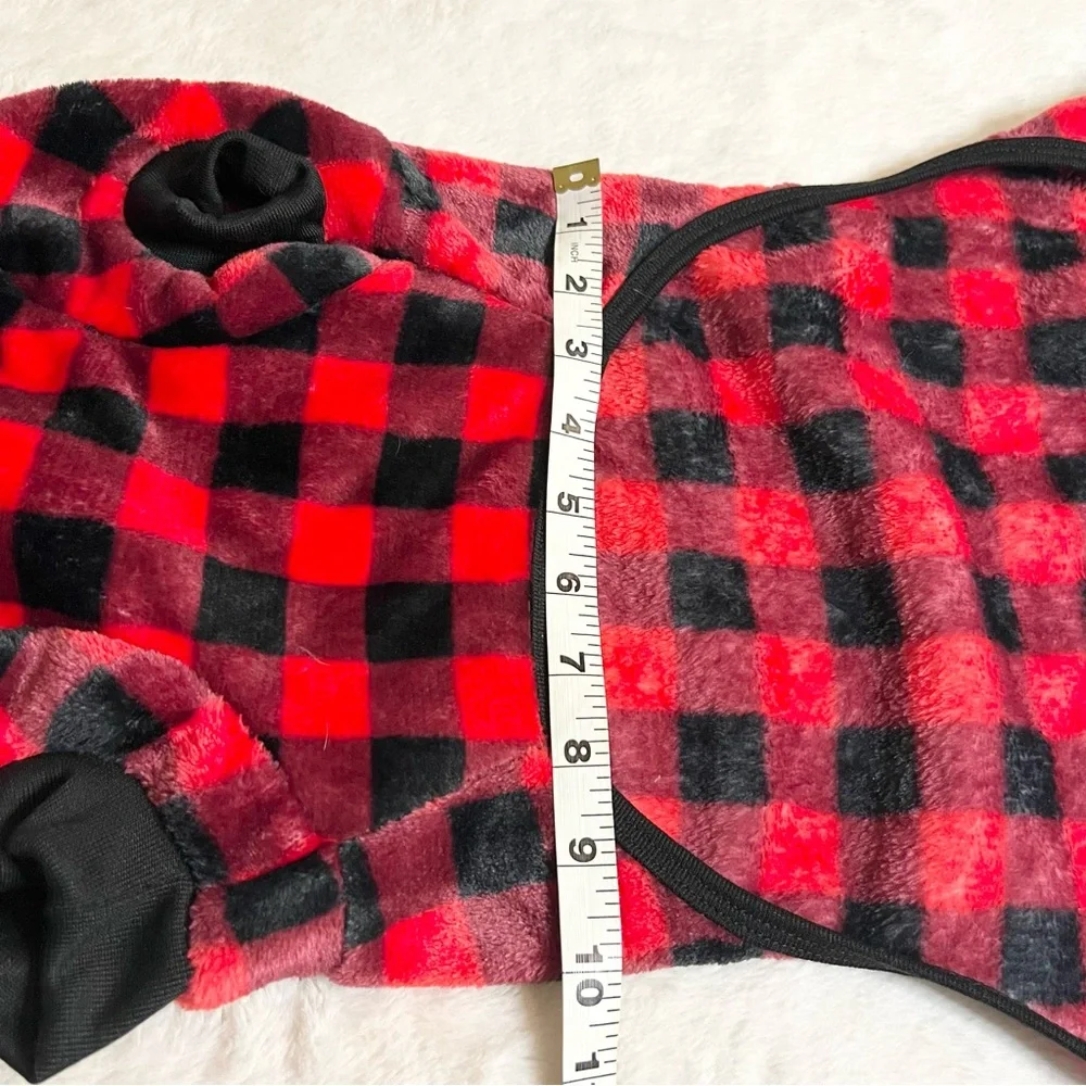 Red & Black Buffalo Plaid Dog Pajamas Size Large NWOT